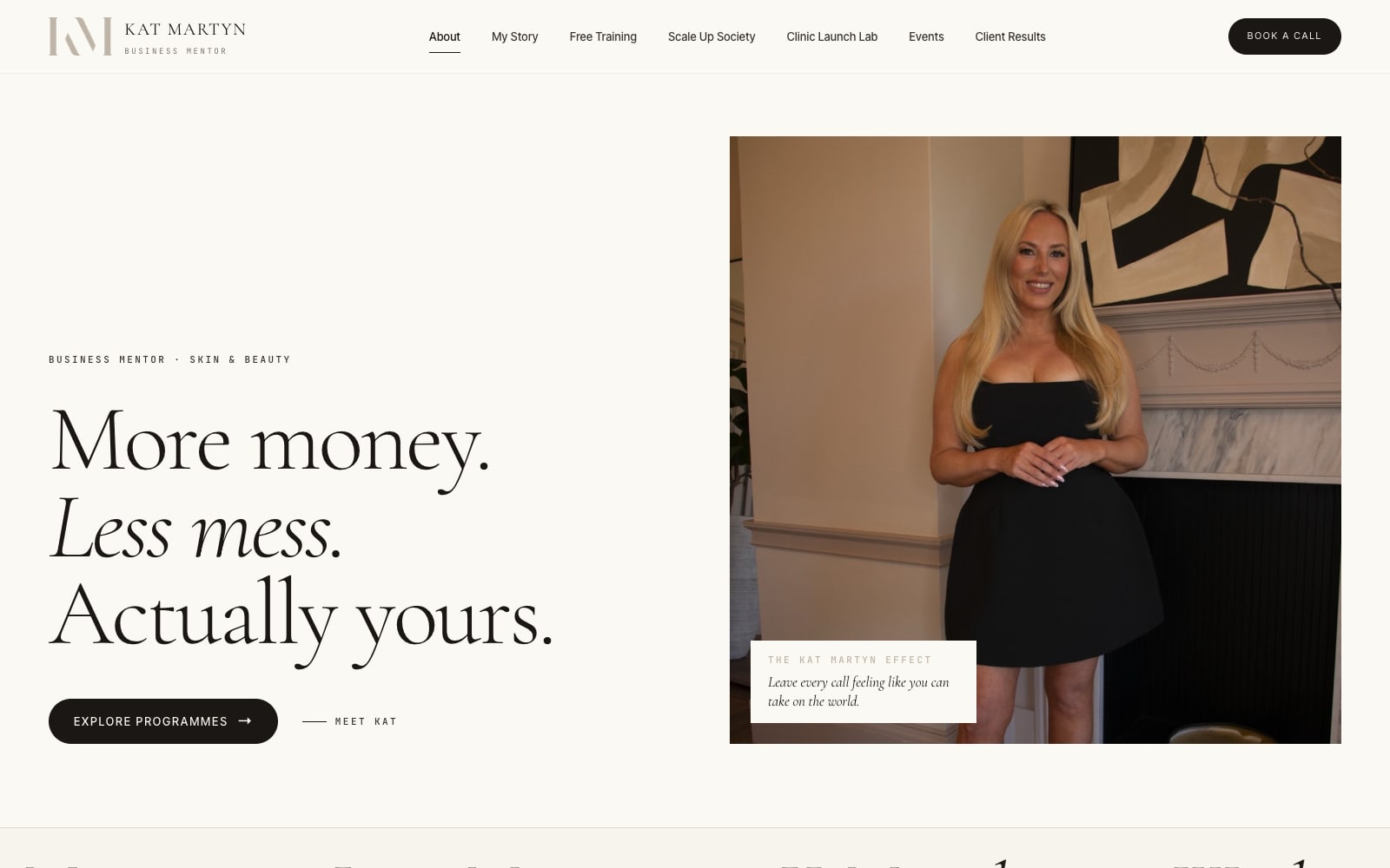 Kat Martyn website on desktop